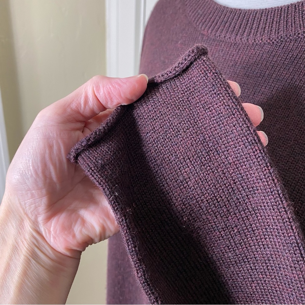 Eileen Fisher Crewneck 100% Merino Regenerative Wool Tunic Pullover Sweater M - Picture 4 of 14